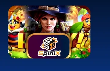 โลโก้ค่ายเกมสล็อต SpinIX ที่ปรากฏในล็อบบี้ของ slot1234